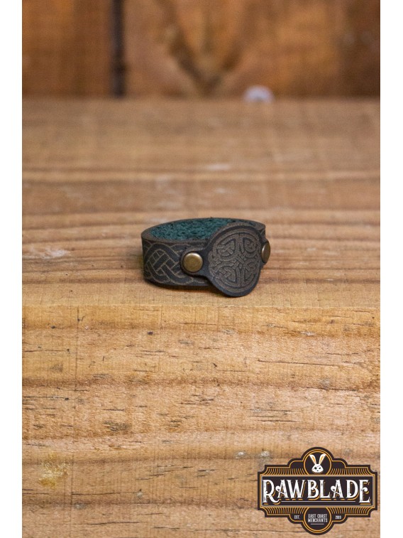 Lugh Leather Ring - Green