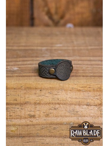 Lugh Leather Ring - Green