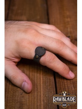 Lugh Leather Ring - Green