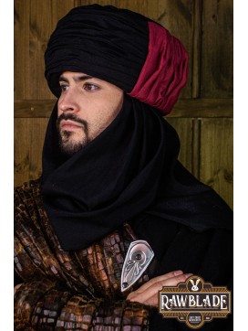 Vaishir Turban - Black and Bordeaux