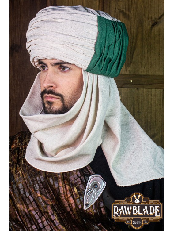 Vaishir turban White and Green