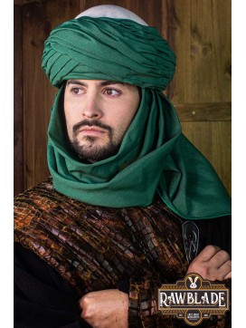 Azraq Turban - White and Green