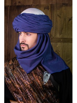 Azraq Turban - White and Blue