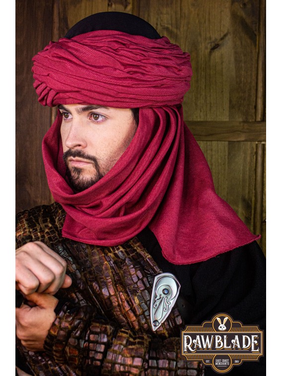 Azraq Turban Black and Red