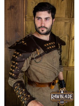 Fighter Gorget with Pauldrons - Brown