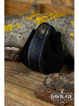 Wanderer Pouch Small - Black Splitleather