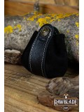 Wanderer Pouch Small - Black Splitleather