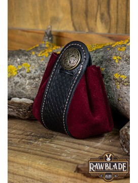 Wanderer Pouch Big - Blood Red Splitleather