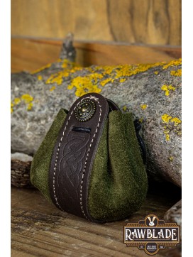 Wanderer Pouch Small - Forest Green Splitleather