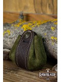 Wanderer Pouch Small - Forest Green Splitleather