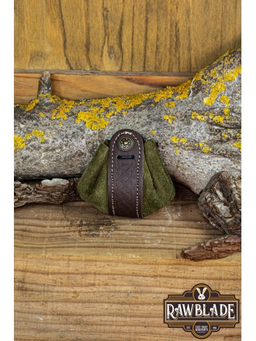 Wanderer Pouch Small - Forest Green Splitleather