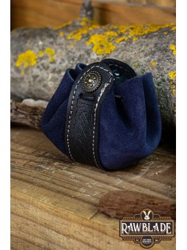 Wanderer Pouch Small - Deep Blue Splitleather