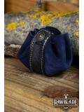 Wanderer Pouch Small - Deep Blue Splitleather