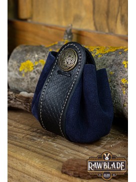 Wanderer Pouch Big - Deep Blue Splitleather