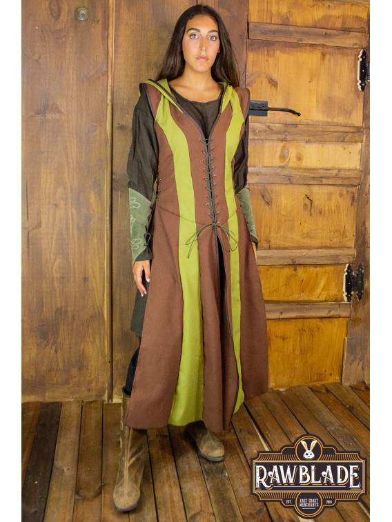 Arylith Archer Cotton Tunic - Brown/Green