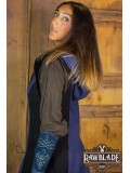 Arylith Archer Cotton Tunic - Black/Blue