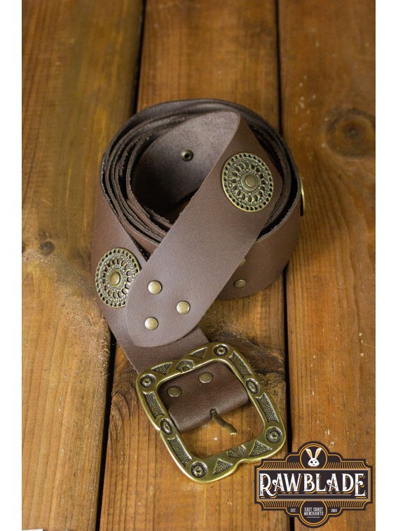 Noble Belt With Ornaments - Brown