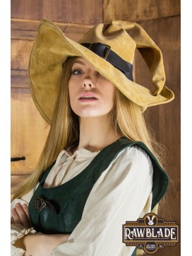 Wikka the Witch Hat Split Leather- Light Brown