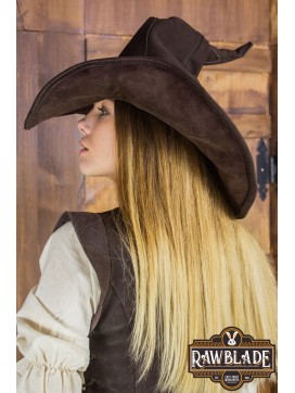 Wikka the Witch Hat Split Leather - Brown