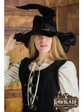 Wikka the Witch Hat Split Leather- Black