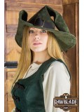 Wikka the Witch Hat Split Leather - Green