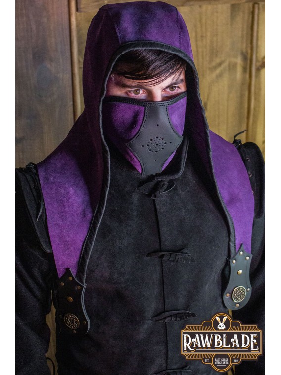 Akku splitleather hood, Purple