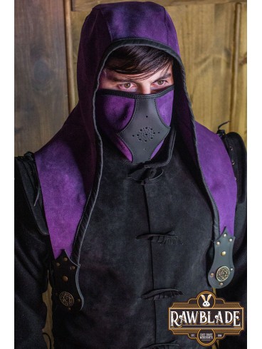 Akku splitleather hood, Purple