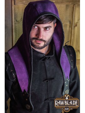 Akku splitleather hood, Purple