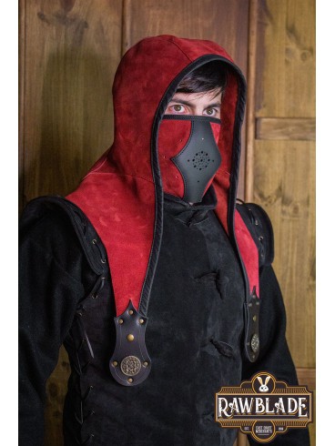 Akku splitleather hood, Red