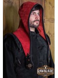 Akku splitleather hood, Red