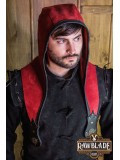 Akku splitleather hood, Red