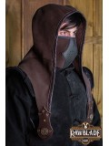 Akku splitleather hood, Brown