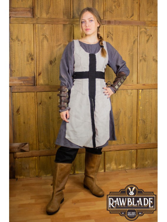 Crussader Knight Tabard, Woman - Gray/Black