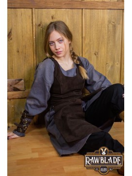 Joanne Splitleather Tabard - Brown