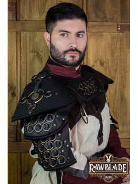 Fighter Gorget with Pauldrons - Black