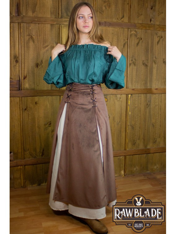 Isabela Deluxe Double Skirt - Brown