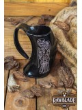 Horn Mug Big Viking Crow