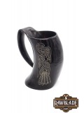 Horn Mug Big Viking Crow