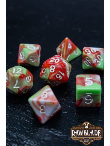 3 Color Blend Dice Set - Red&Green