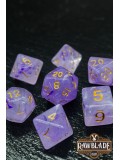 Gemstone Style Dice Set - Amethyst