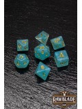 Gemstone Style Dice Set - Aquamarine