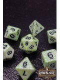 Cracked Style Dice Set - Green