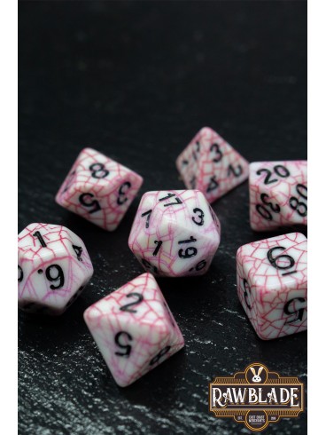 Cracked Style Dice Set - Red