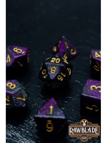 Galaxy Dice Set - Dark Purple