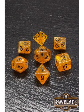 Glitter Dice Set - Orange