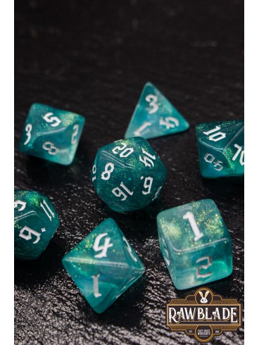 Gothic Galaxy Dice Set - Sea Green