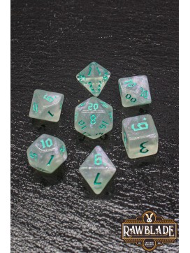 Gothic Iridiscent Dice Set - Emerald Mist