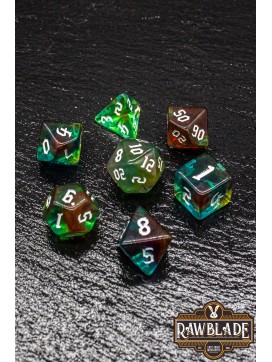 Gothic Nebula Dice Set - Sylvan Starlight