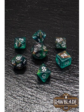 Gothic Nebula Dice Set - Mystic Mossy