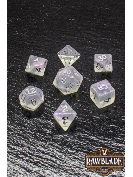 Gothic Nebula Dice Set - Galactic Silver Mist